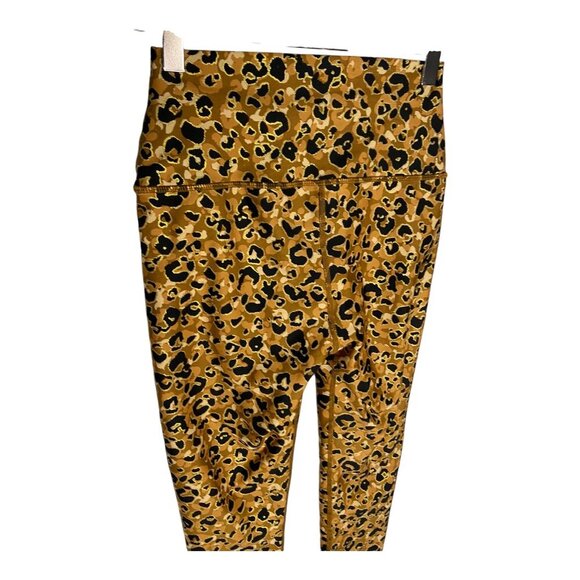 Carbon38 Printed High Rise Layered Gold Leopard 7/8 Leggings-sz Small - Picture 5 of 7
